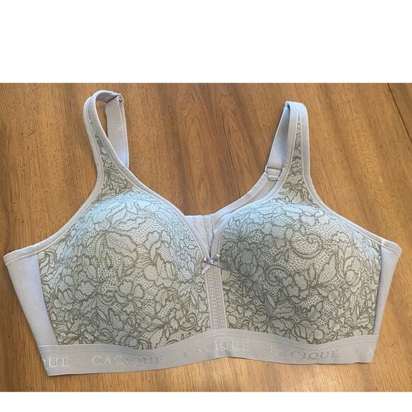 Cacique Bra Lot of 2 42C Lightly Lined No Wire Lace Soft Support Lane Bryant - Picture 3 of 8